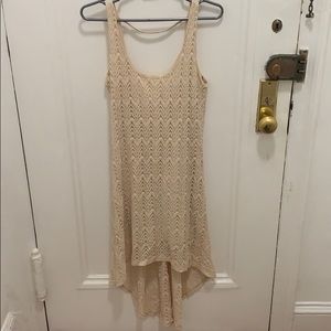 Lulus High To Low Open Back Cream Dress - M